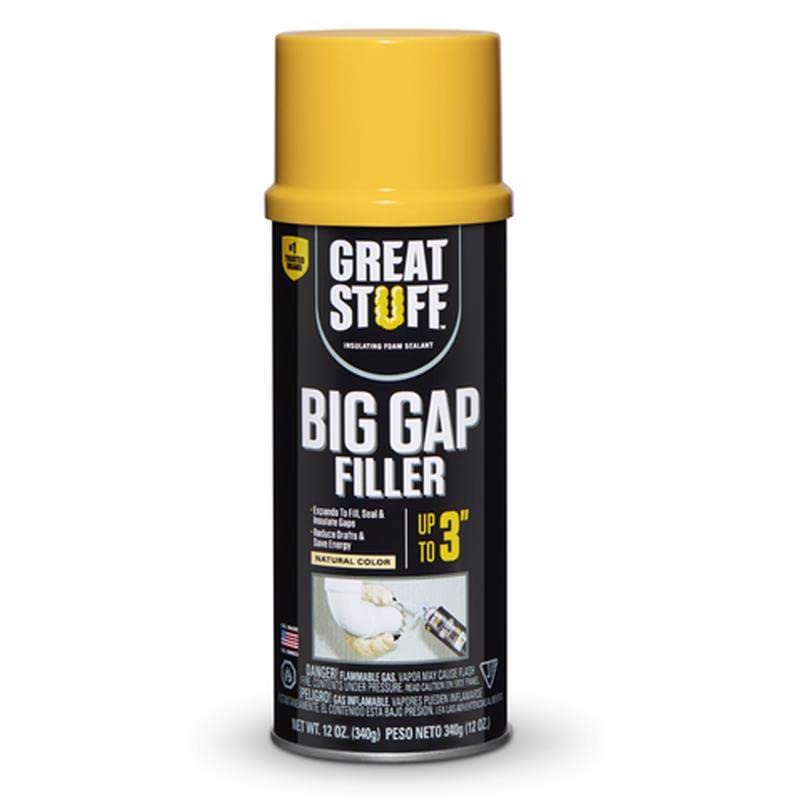 GREAT STUFF 157906 Big Gap Triple Expanding Foam Sealant - 12 oz (Pack of 12) - Insulation Foam for Windows, Doors & Cracks - Weatherproof & Soundproof Sealant for Home & Construction Use