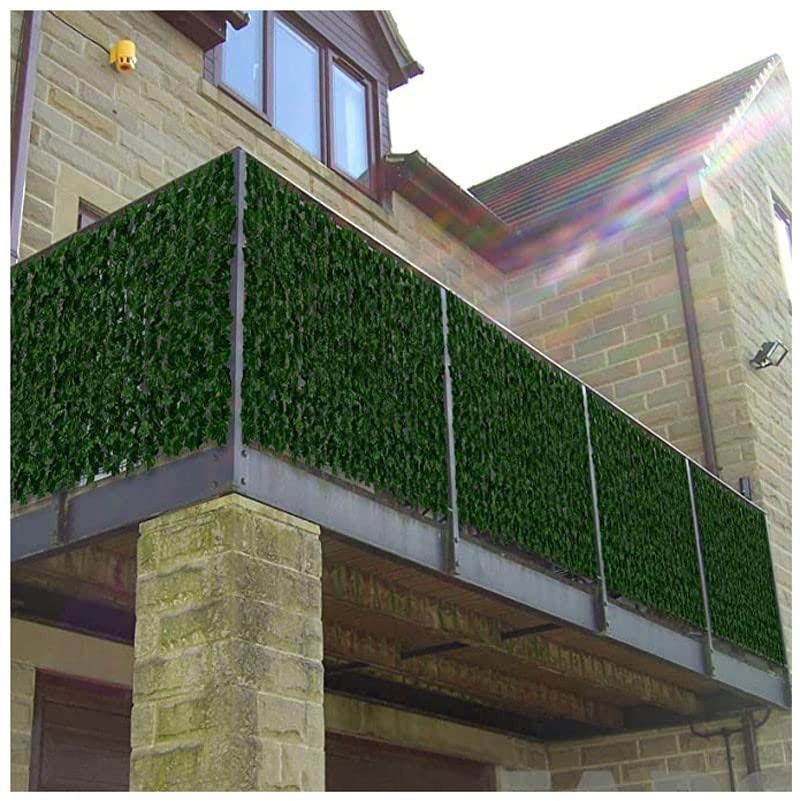 Artificial Privacy Screening Leaves for Outdoor Gardens - 200x600cm UV Resistant Faux Hedge Panel - Perfect for Patio, Fence, and Balcony Decor
