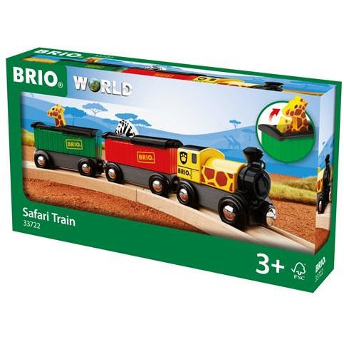 Brio Safari Train Set - Wooden Toy Train for Kids Ages 3+ | Educational & Interactive Play | Perfect for Imaginative Play, Birthday Gifts & Preschool Learning
