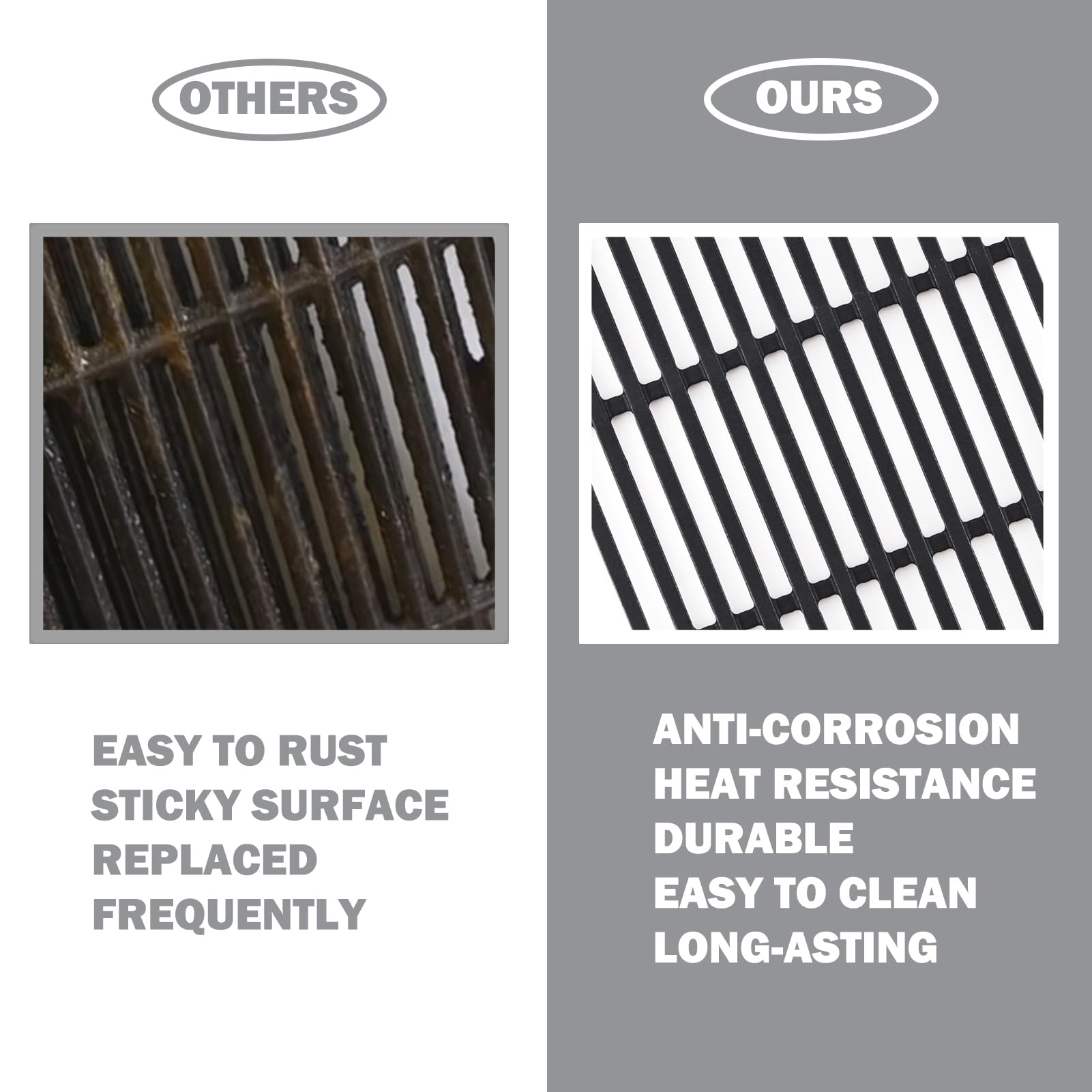 Weber Genesis E-310 E-330 S-310 S-330 Replacement Grill Grates - 19.5 Inch Cast Iron Cooking Grate (Compatible with Genesis 300 Series, Models 7524 & 7528) - Perfect for Backyard BBQs, Outdoor Cooking & Grilling Parties