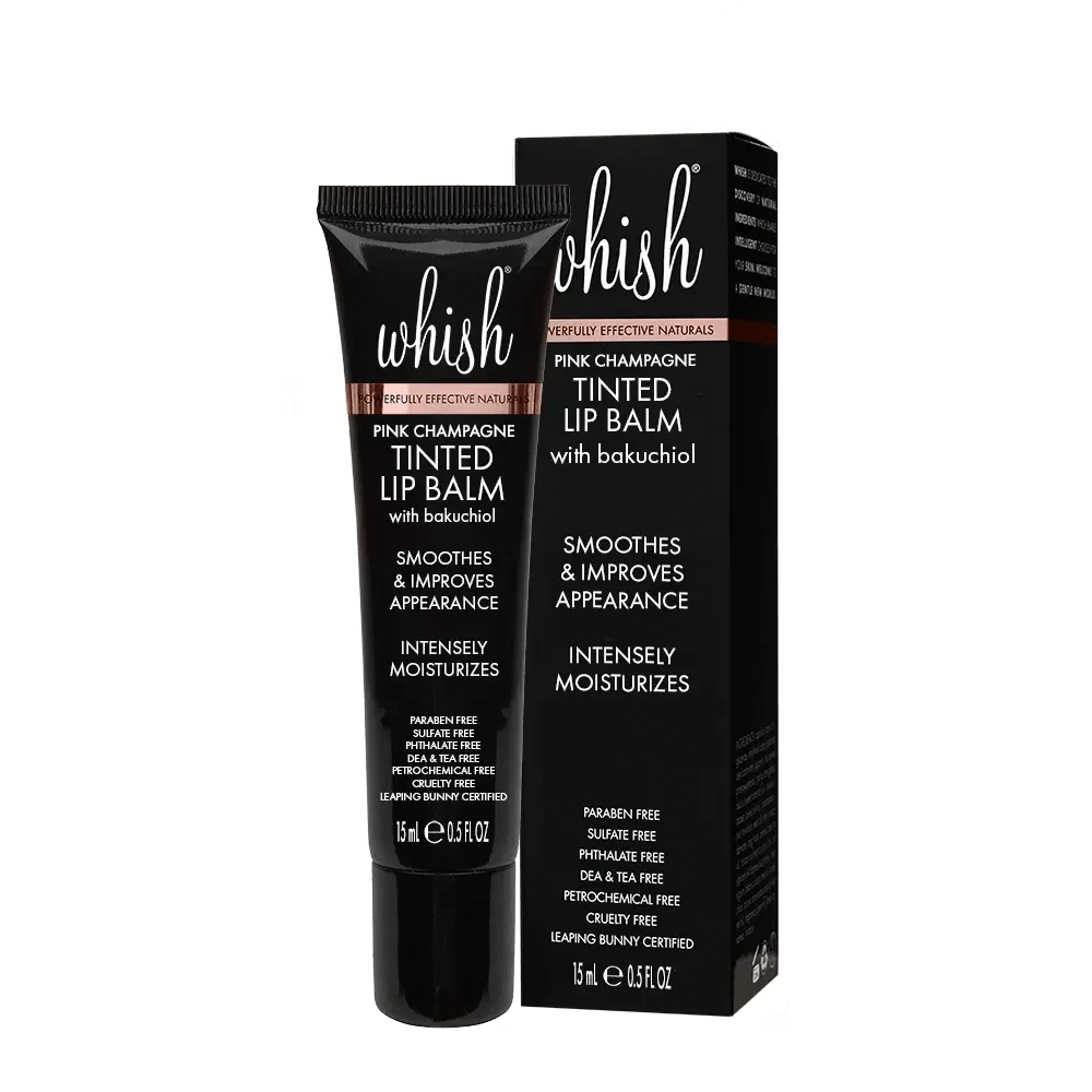 Bakuchiol Lip Balm - Pink Champagne Flavor | Hydrating & Plumping Lip Care for Dry Lips | Perfect for Daily Use, Travel & Gifting