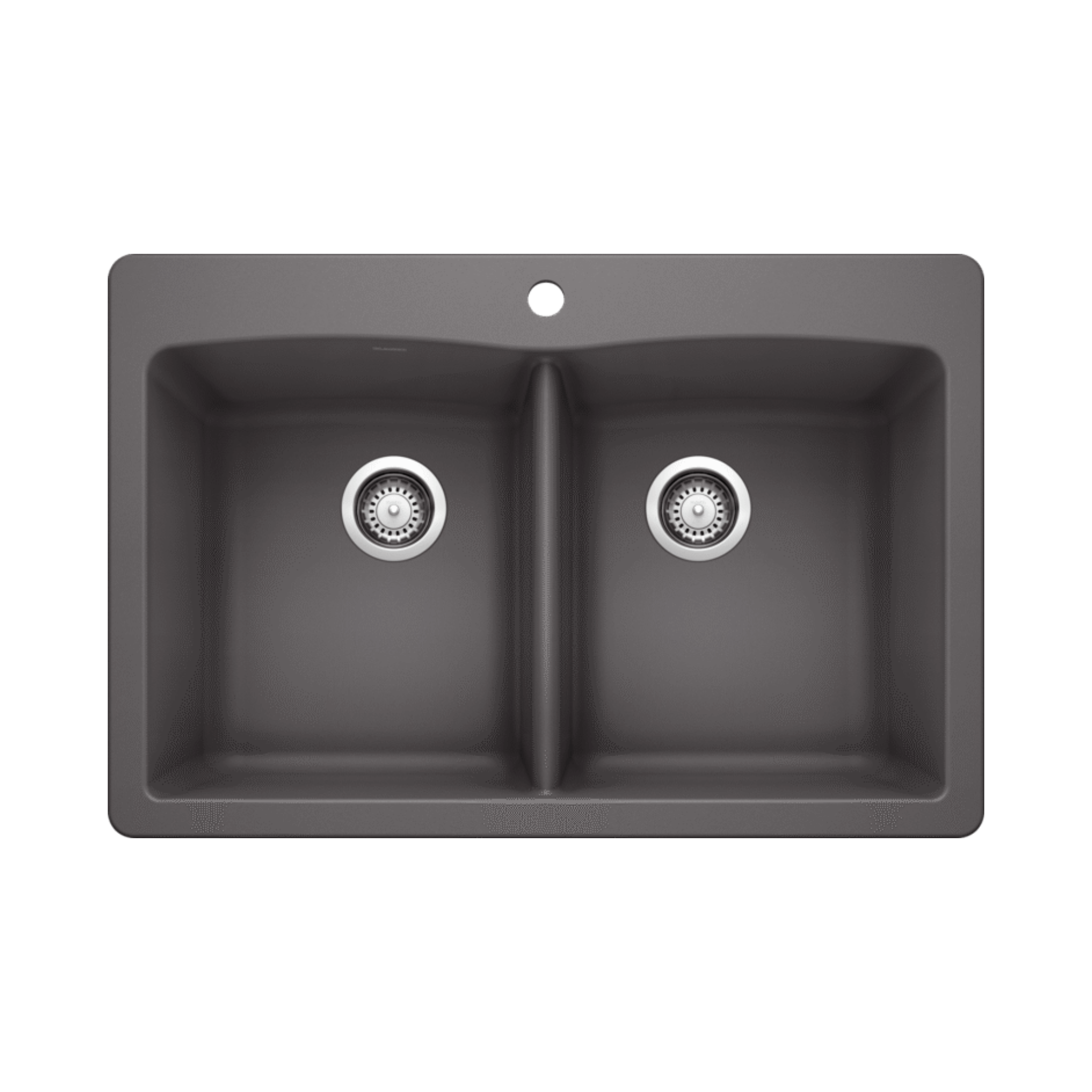 Blanco Diamond Equal Double Mount SILGRANIT Kitchen Sink - Premium Undermount 60/40 Granite Composite Sink for Modern Kitchens | Perfect for Food Prep, Dishwashing & Entertaining