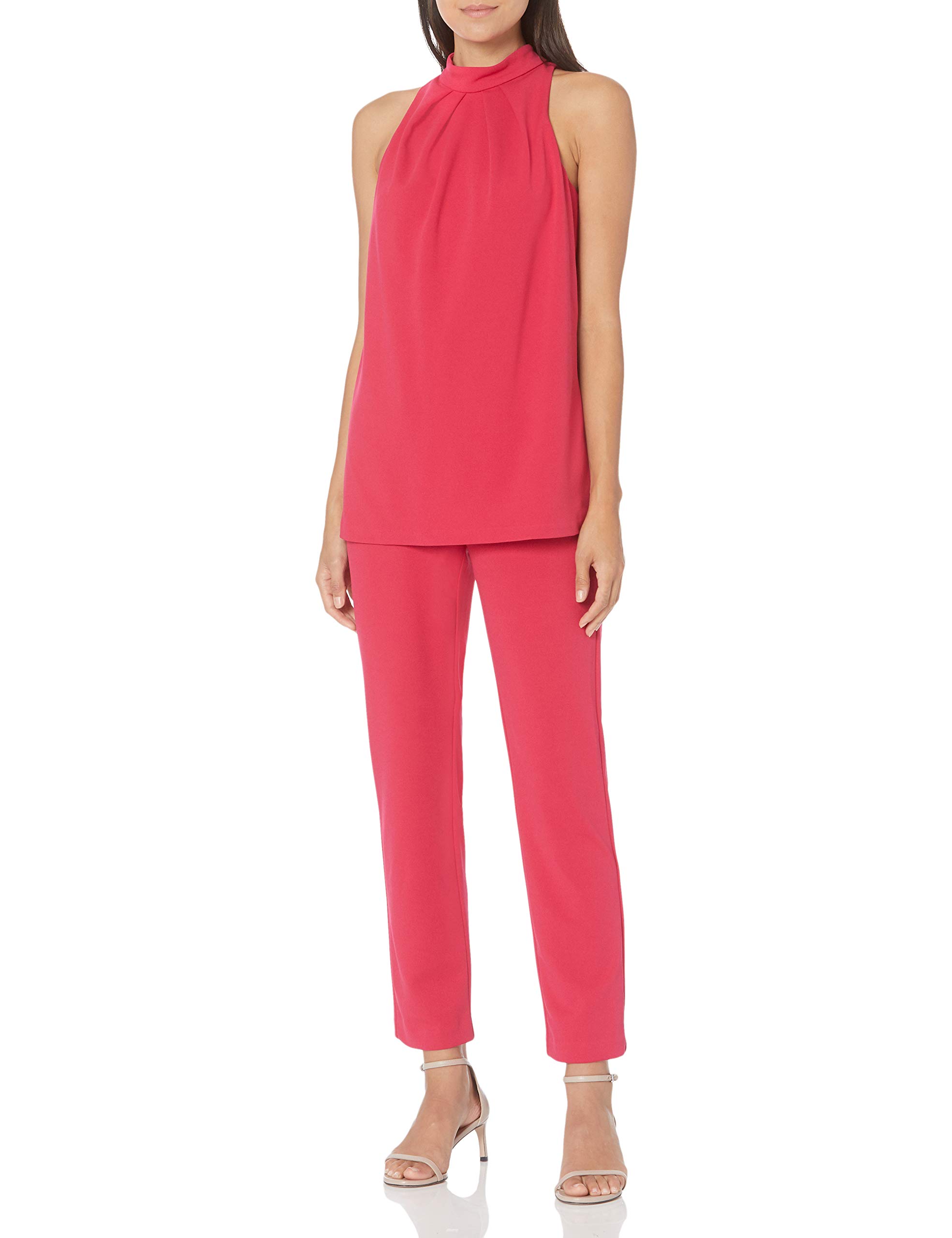 Adrianna Papell Women's Knit Crepe Popover Jumpsuit - Elegant One-Piece Outfit for Evening Parties, Weddings & Special Occasions