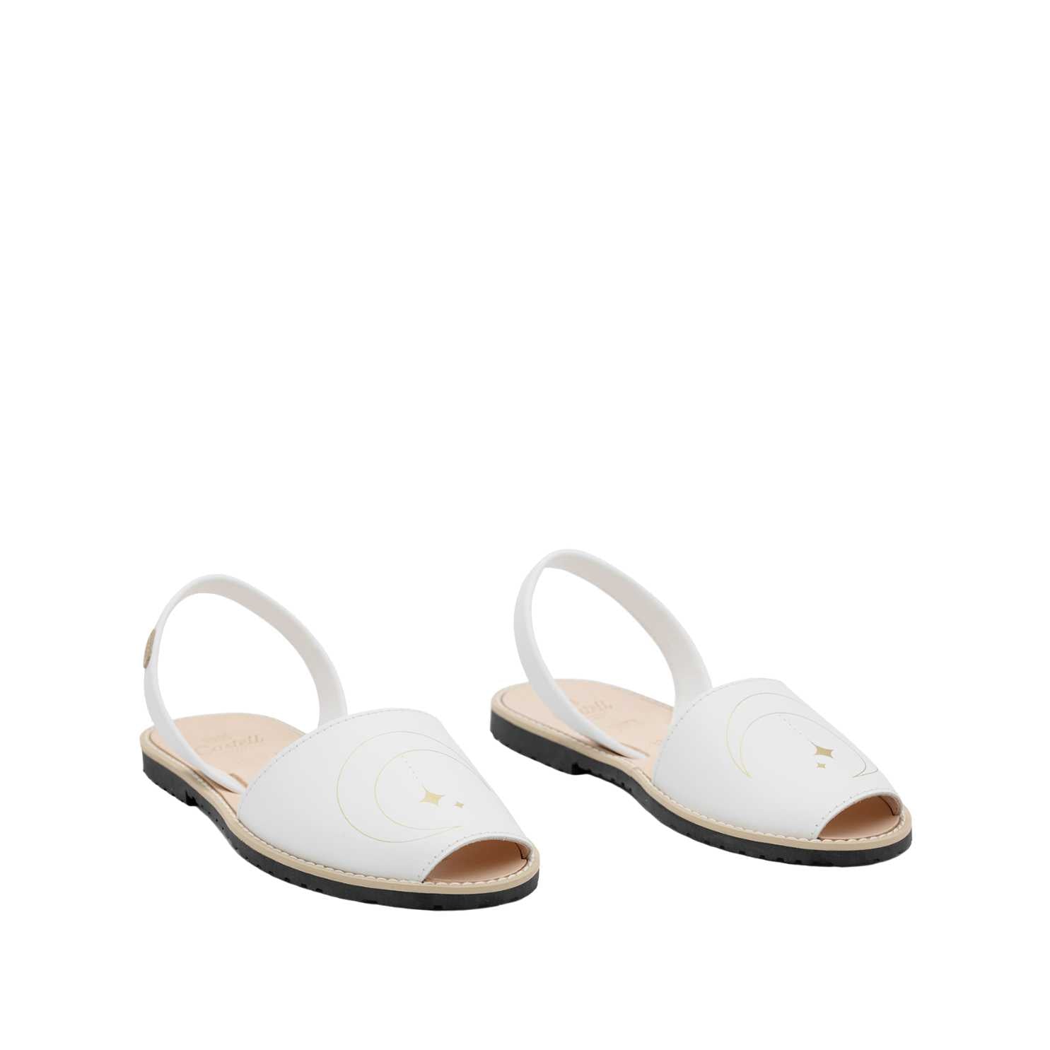 Open Toe Leather Menorcan Sandals with Sling Back - Madona 1056 Lunas Ciervo | Comfortable Summer Casual Shoes for Beach, Vacation & Outdoor Walking