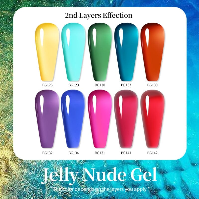 Nude Jelly Gel 15ml - Natural-Looking Nail Polish for Everyday Wear | Perfect for Manicures, Pedicures & Salon Use