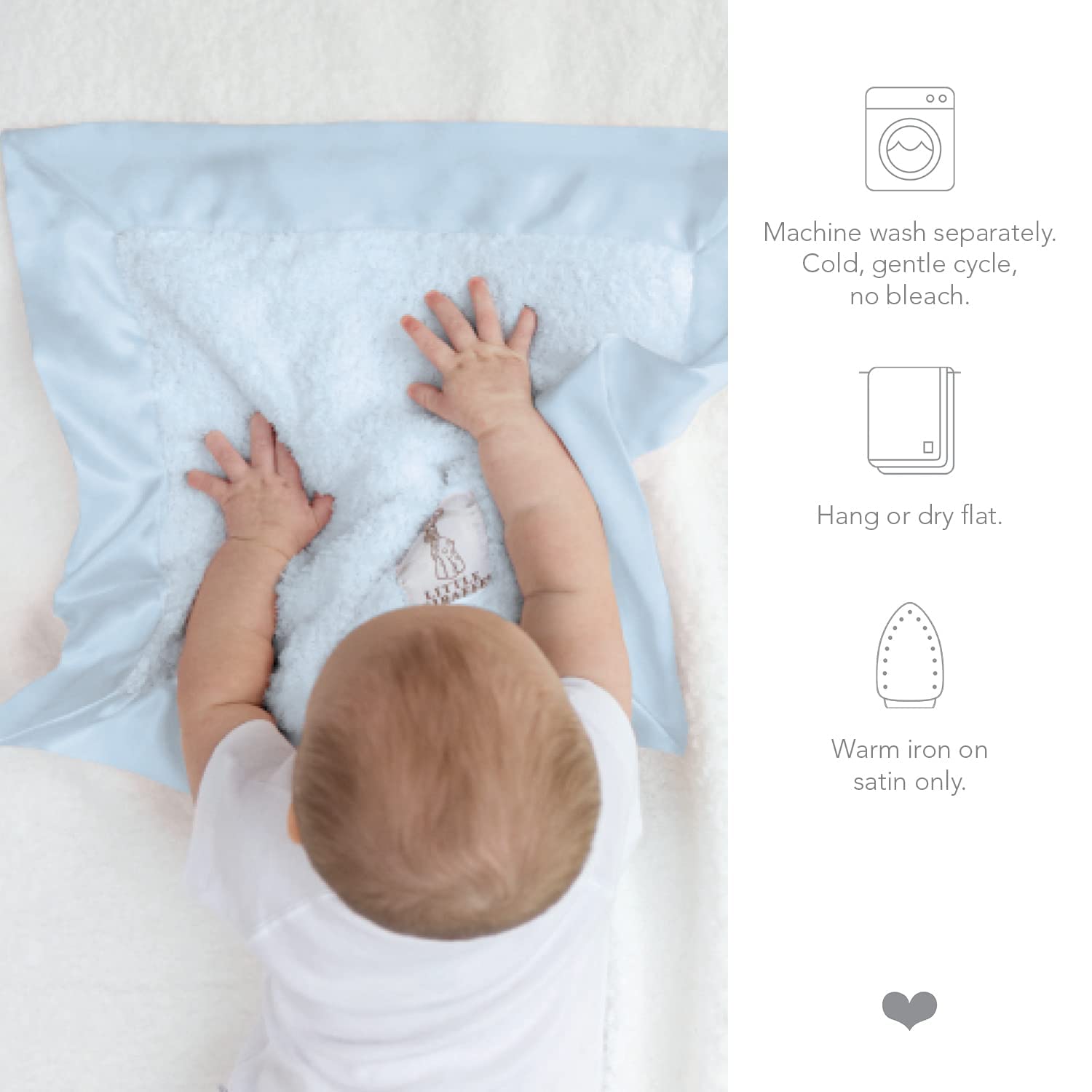 Soft Baby Stroller Blanket for Newborns - Cozy 17x17 Inch Blue Blanket - Perfect Baby Shower Gift & Essential for Strollers, Car Seats, and Cribs