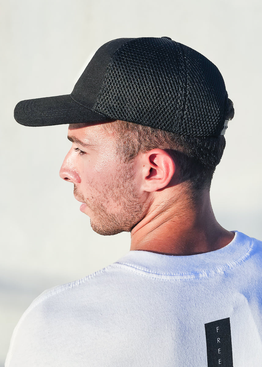 Gothic Trucker Hat for Men - Black Adjustable Snapback Cap | Perfect for Casual Wear, Outdoor Activities & Street Fashion