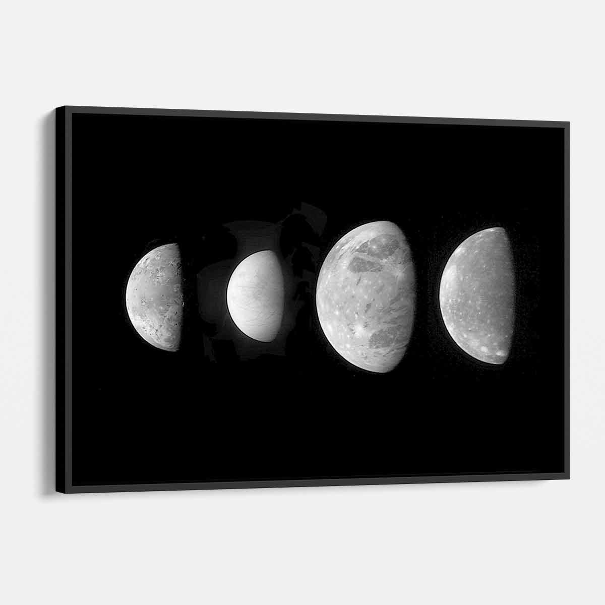 Black Moon Wall Art Canvas Print - Modern Home Decor for Living Room, Bedroom & Office - 1171