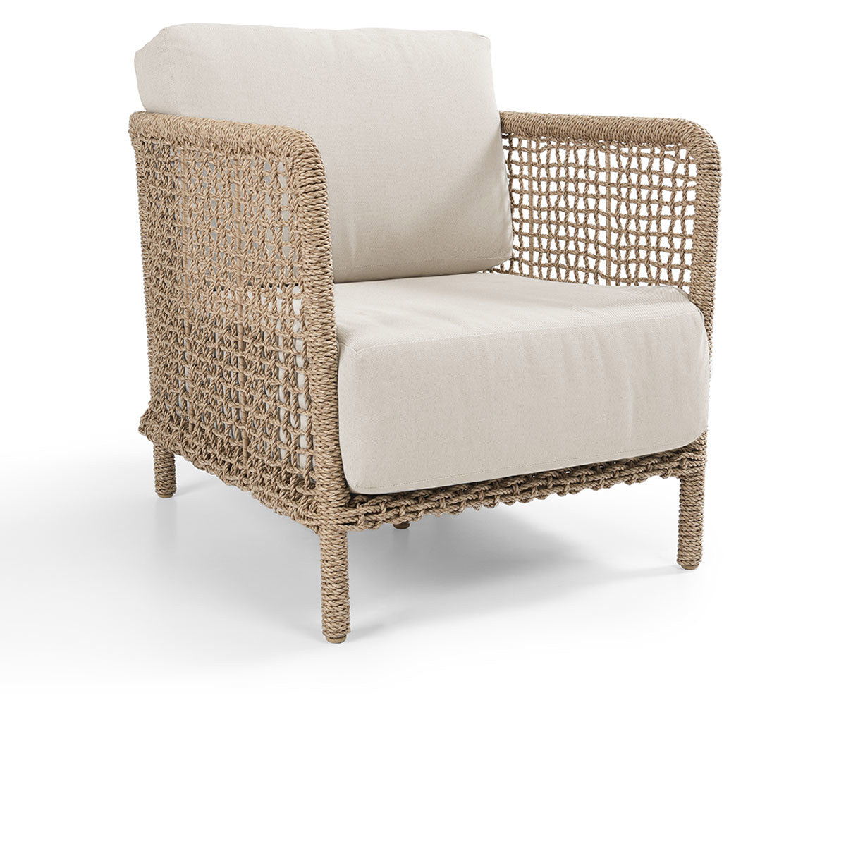 Premium Brisbane Outdoor Accent Chair - Natural Wicker Patio Furniture for Garden, Poolside & Backyard Relaxation