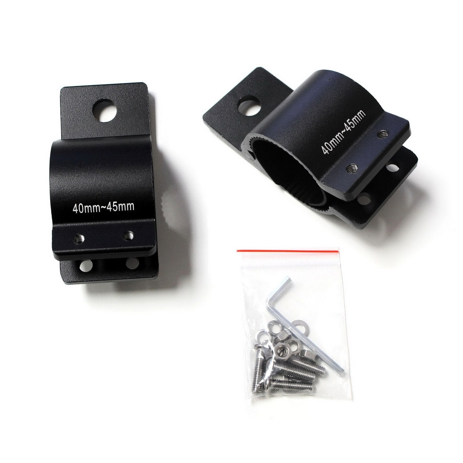 40mm & 45mm Universal Bullbar Mounting Bracket Clamp for LED Light Bars & Work Lamps - Heavy Duty Off-Road, Truck, ATV, UTV Lighting Accessories for Night Driving & Outdoor Adventures