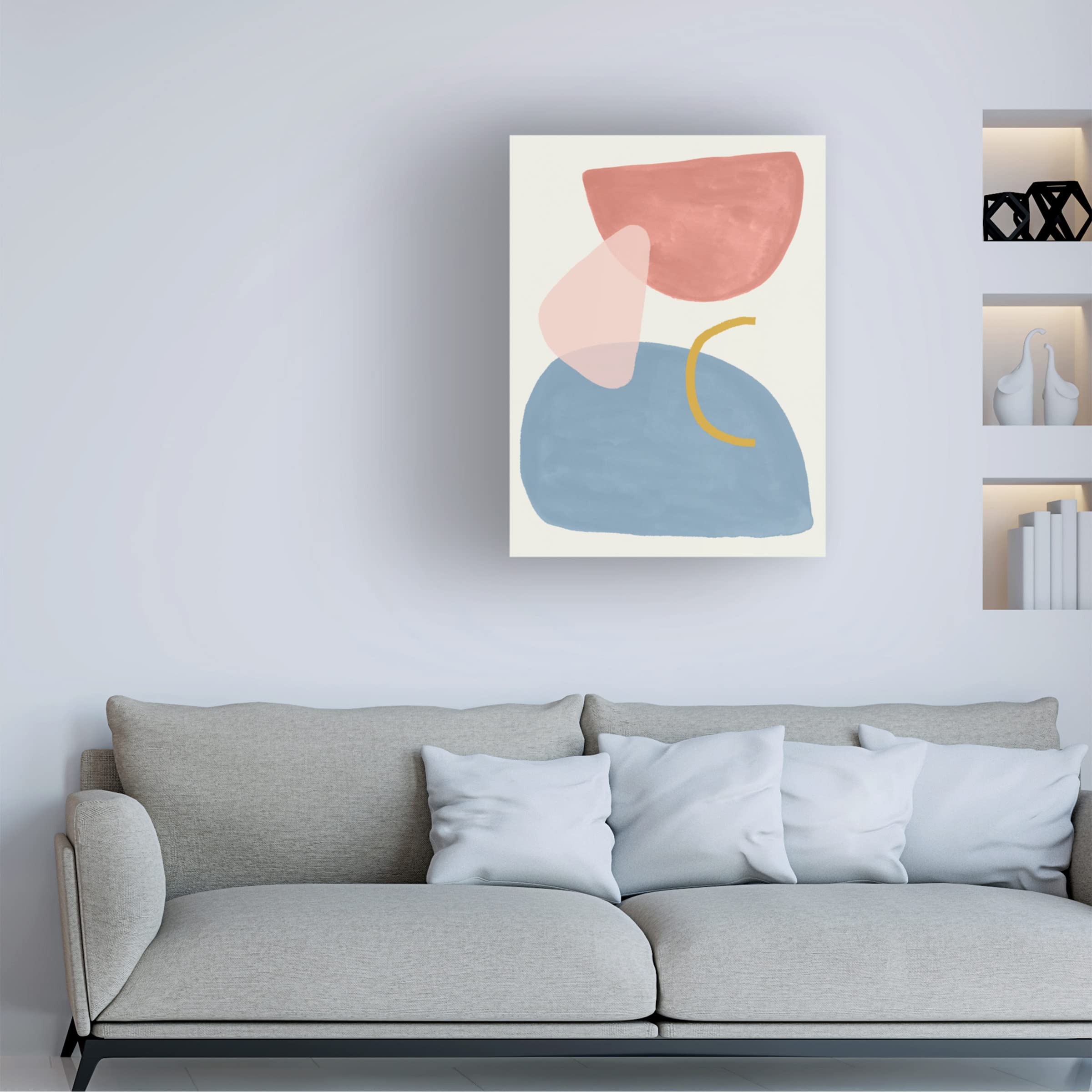 Victoria Borges 'Cirque II' Canvas Wall Art Print - Modern Abstract Circus Painting for Living Room, Bedroom & Office Decor | Trademark Fine Art Collection