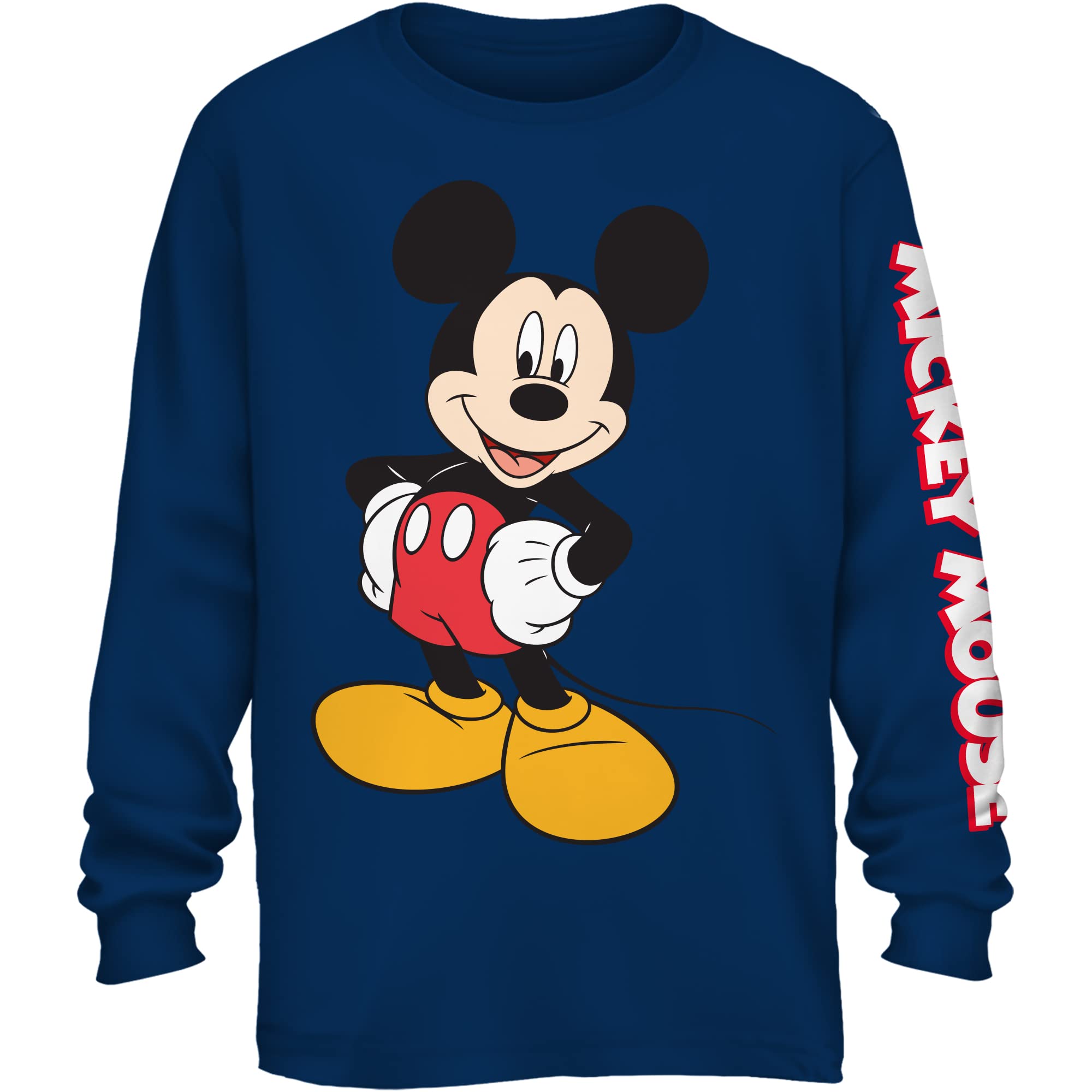 Disney Mickey Mouse Graphic Long Sleeve Shirt for Men - Funny Humor Wash Disneyland World Design - Perfect for Theme Park Visits, Disney Fans & Casual Wear