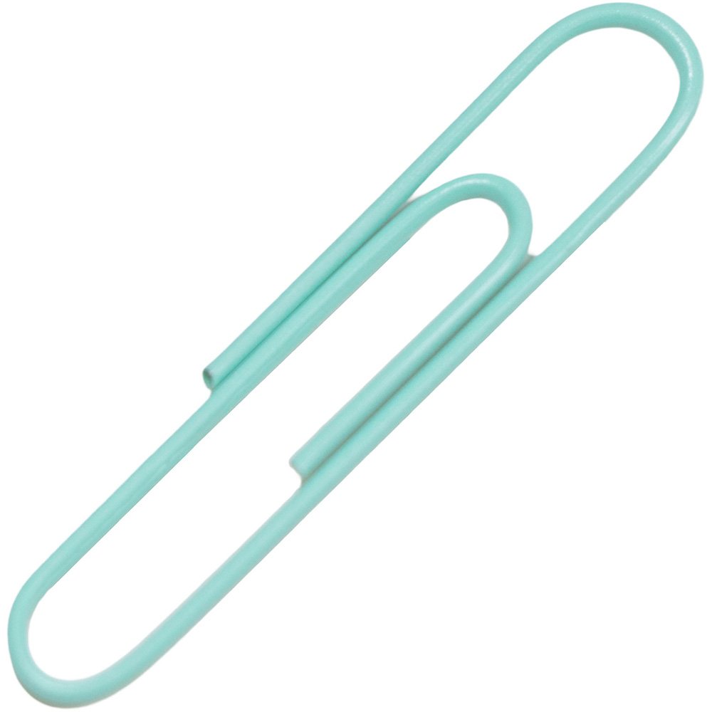 Jumbo Teal Paper Clips - 75 Pack Bulk Colored Paperclips for Office, School, Crafting & Document Organization