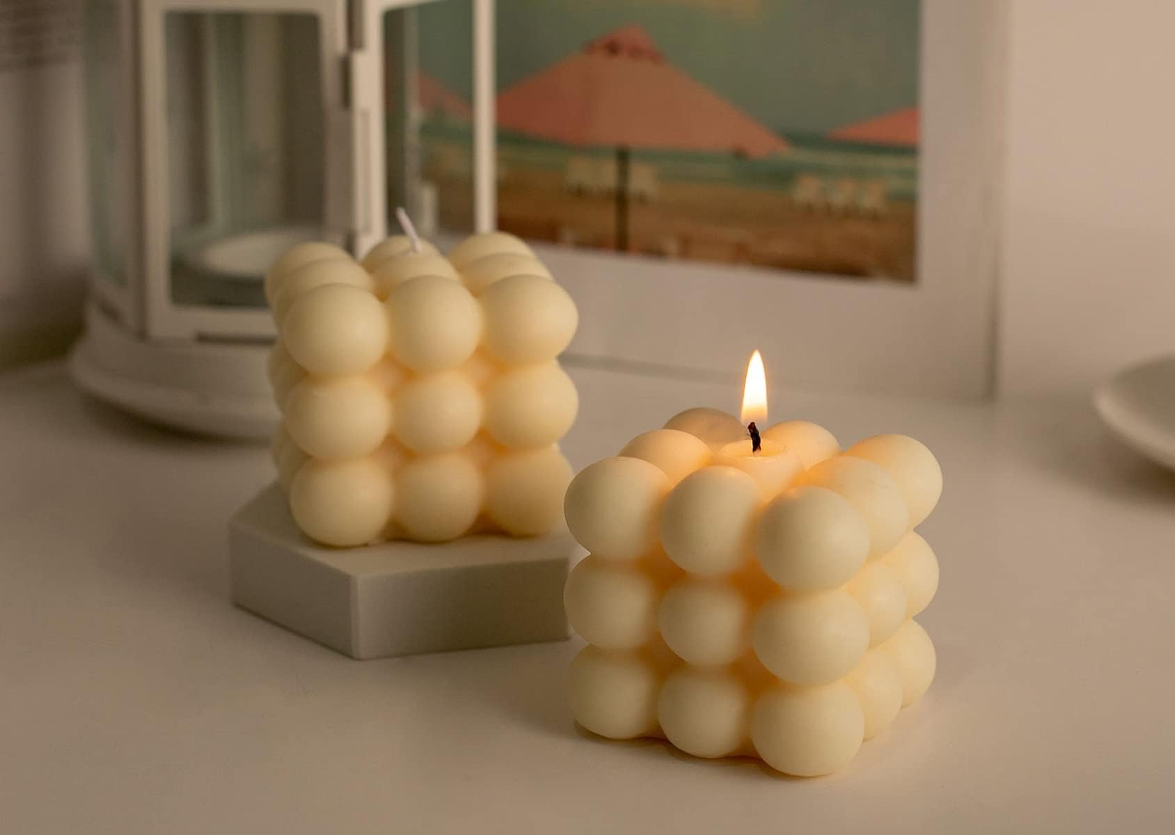 Soy Wax Scented Candles Set of 2 - Aromatherapy Decorative Candles for Bedroom, Bathroom, Romantic Gifts for Mother, Friends, Lover | Relaxing Ambiance for Spa Nights, Date Nights & Self-Care Moments
