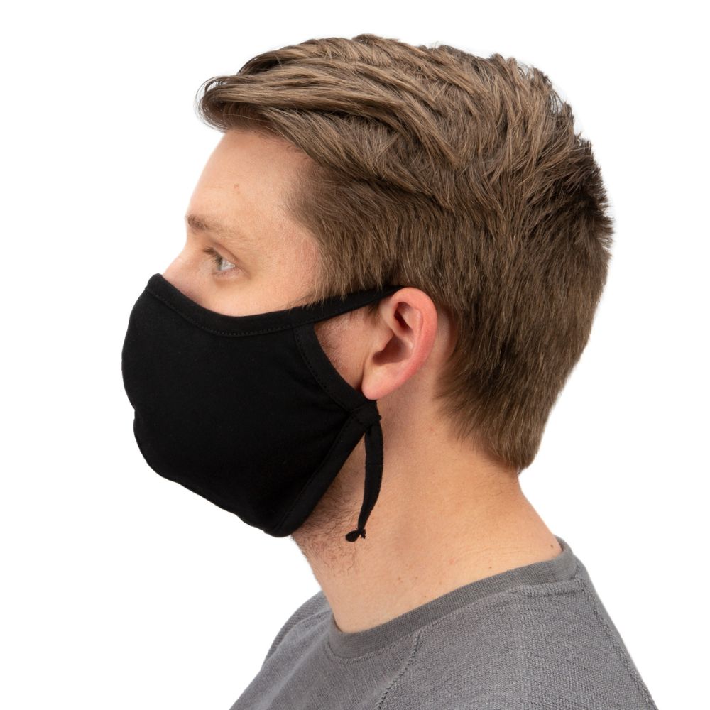 212 Performance CFM 05 000 Washable Cotton Face Mask with Adjustable Ear Straps - Black - Comfortable & Breathable for Daily Use, Workouts, and Travel Protection