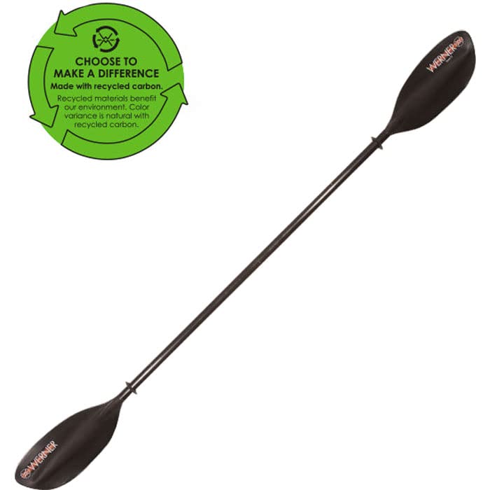 Werner Tybee 2-Piece Carbon-Reinforced Kayak Paddle 215cm - Lightweight & Durable for Touring, Fishing & Recreational Kayaking