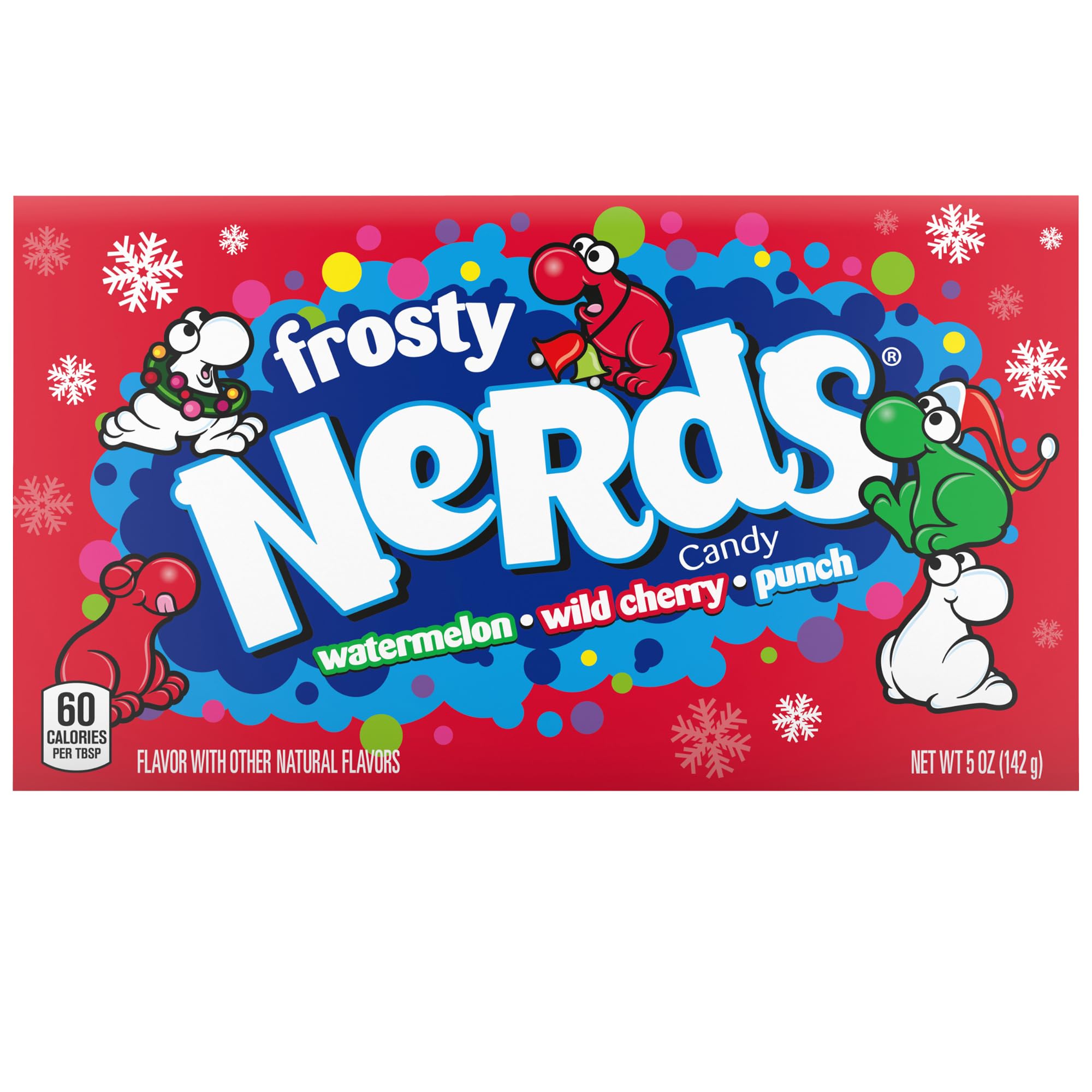 Sweetzo Christmas Frosty Inspired Candy Theater Box - 5oz (Pack of 3) | Holiday Stocking Stuffer, Movie Night Treats, Gift Filler | Perfect for Christmas Parties, Family Gatherings & Cozy Winter Nights