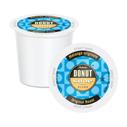 Donut Shop Original Medium Roast Coffee Pods 24 Count - Single Serve K-Cup Compatible for Keurig Brewers - Perfect for Office, Home & Morning Coffee Break