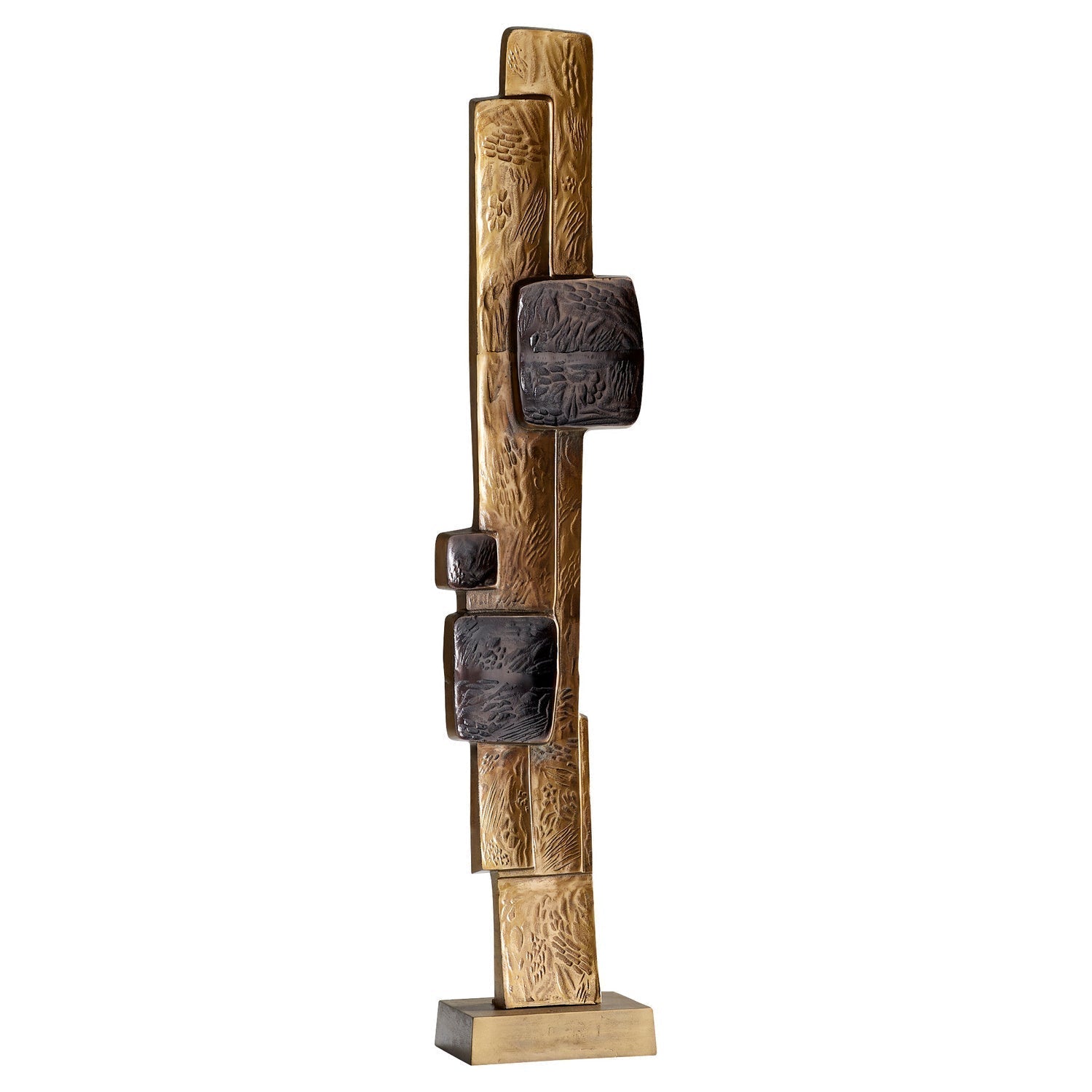 Cyan Design 11174 Yayoi Sculpture - Gold and Black Asian Home Decor Statue for Living Room, Office & Zen Garden Decor