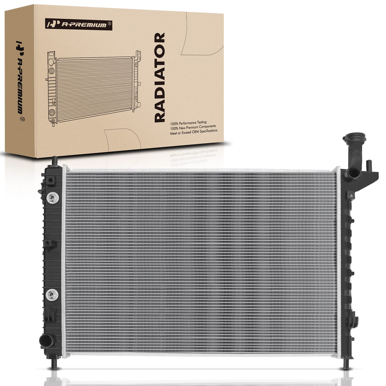 Premium Engine Coolant Radiator Assembly with Transmission Oil Cooler - Compatible with Buick Enclave, Chevy Traverse, GMC Acadia, Saturn Outlook (2007-2017) - Automatic Transmission Replacement Part #84079536 - Perfect for Engine Cooling System Repair & Maintenance