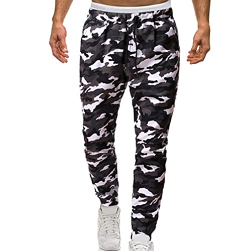 JUNGE Men's Casual Cargo Jogger Sweatpants - Cotton Athletic Sports Pants with Drawstring Waist | Perfect for Gym, Running, Lounge & Outdoor Activities