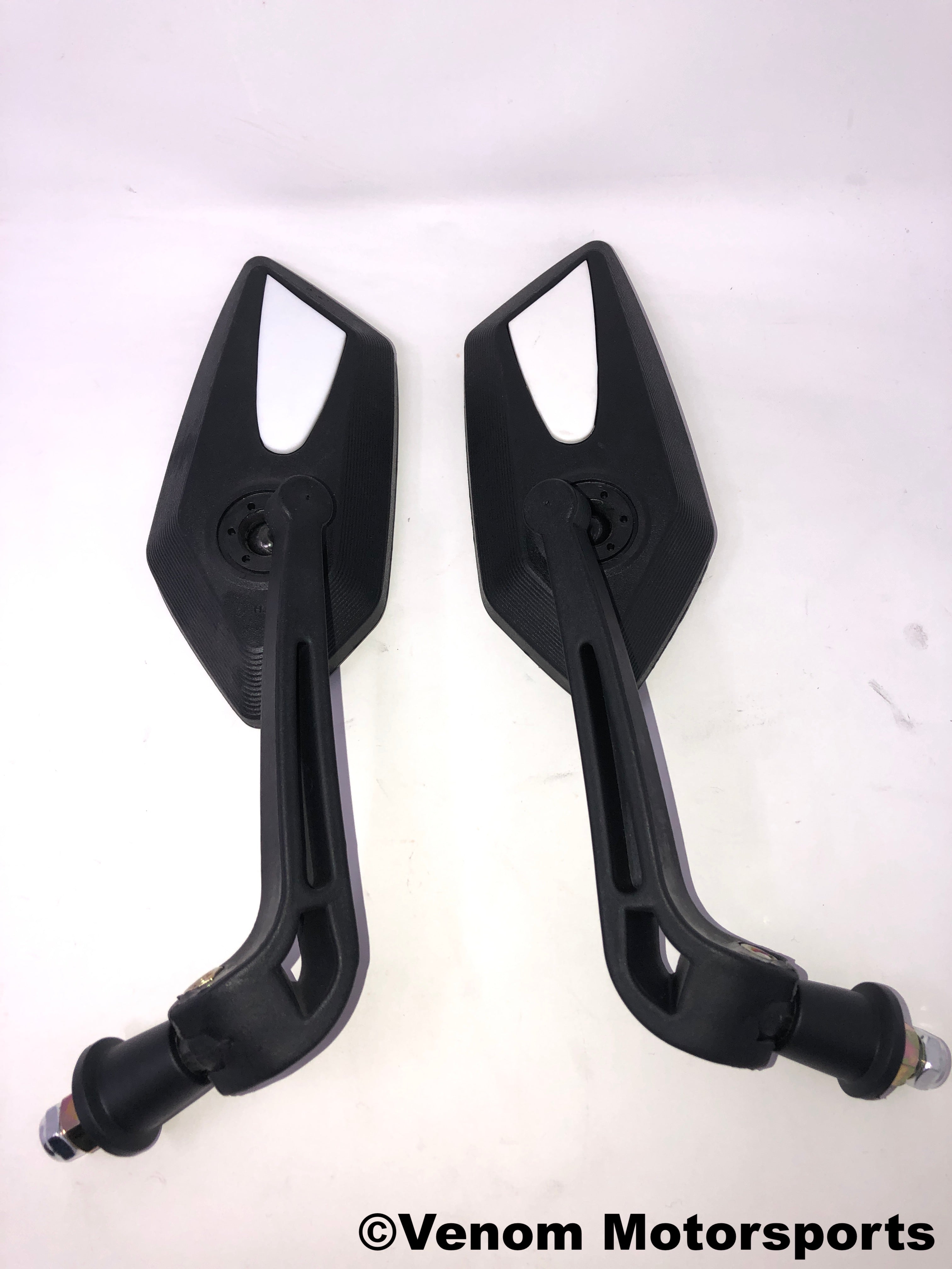 X18 50cc GY6 Scooter Motorcycle - Universal Side Mirror Set (09060021) for Street Riding & Urban Commuting