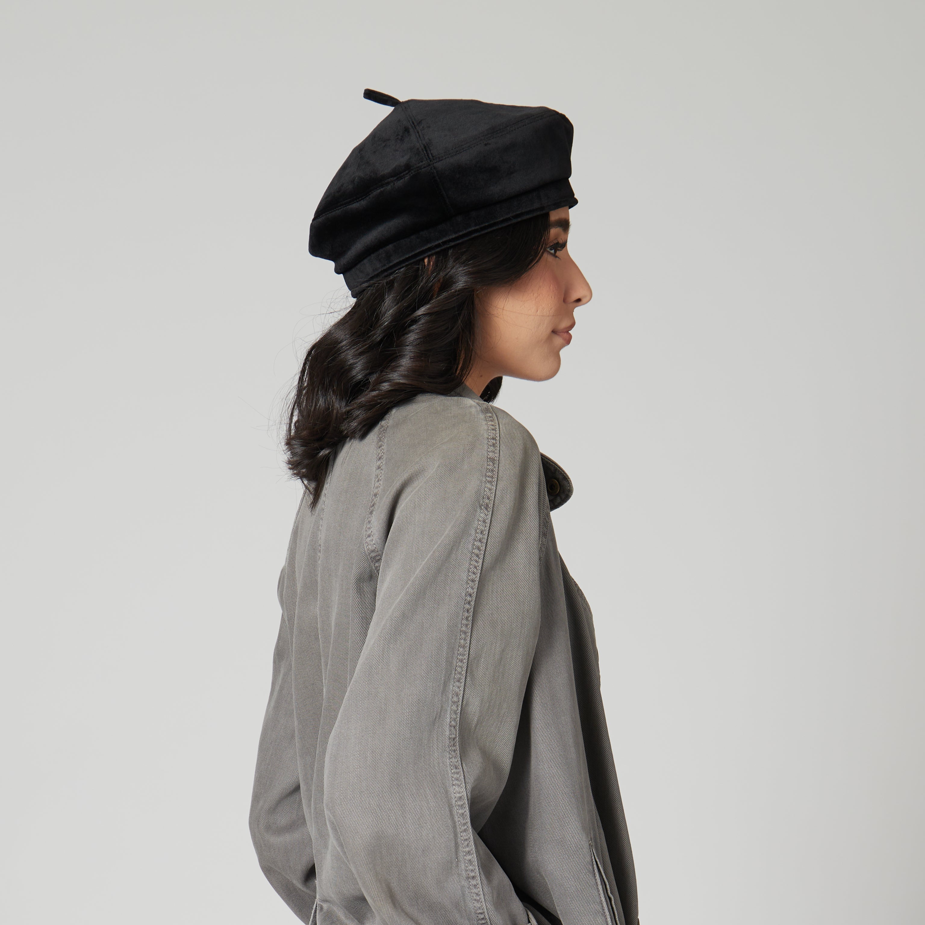 Dixie Darling Cut & Sew Velvet Beret Hat for Women - Soft & Stylish Winter Fashion Accessory (Cth3752) - Perfect for Cold Weather, Parties, and Everyday Outfits