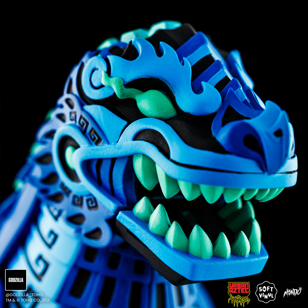Urban Aztec Godzilla Vinyl Designer Figure - Heat Ray Variant Timed Edition | Collectible Monster Toy for Display & Gifts | Perfect for Anime Fans & Pop Culture Collectors