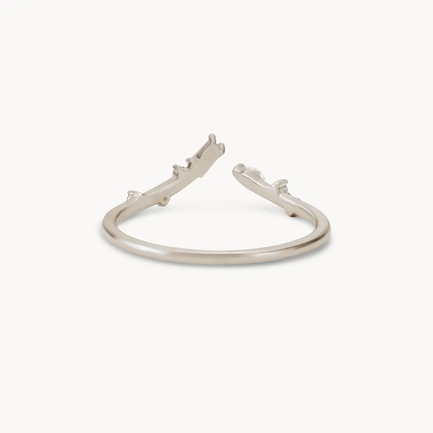 14K White Gold Union of Bliss Ring with White Diamonds - Elegant Wedding Band, Anniversary Gift & Everyday Jewelry for Women