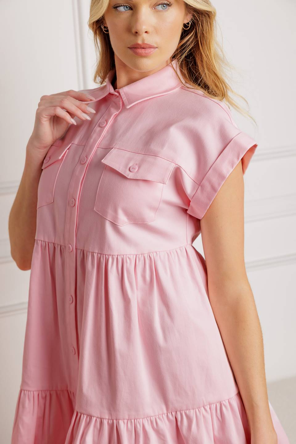 COMMON GROUND Front Pocket Mini Dress - Women's Casual Summer Dress with Pockets for Date Night & Beach Outings