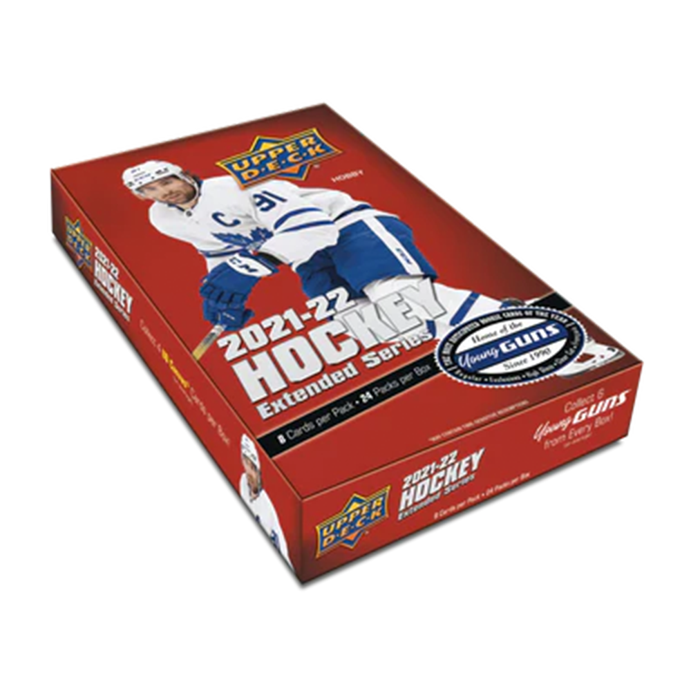 2021-22 Upper Deck Extended Hockey Hobby Box - 24 Packs with Exclusive Rookies & Inserts - Perfect for Collectors & Fantasy Hockey Fans