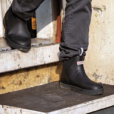6 Wheelhouse Ankle Deck Boots for Men - Waterproof Work Boots with Slip-Resistant Sole - Perfect for Construction, Hiking & Outdoor Activities