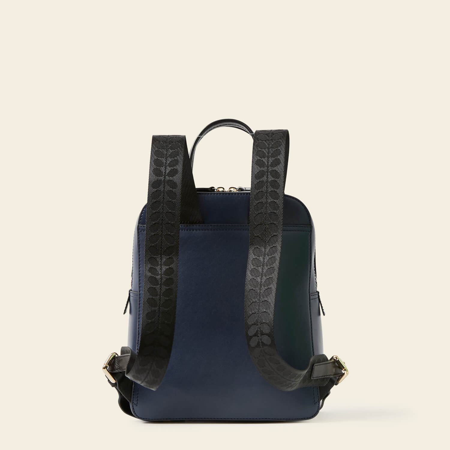 Emilia Petite Backpack for Women - Navy Blue Floral Punch Design Crossbody Bag - Perfect for Travel, Work, and Everyday Use