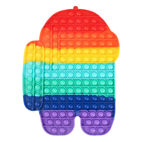 Big 6 Inch Pop It Fidget Toy - Christmas Bubble Sensory Popper for Kids, Teens & Adults - Stress Relief Gift for Girls & Boys - Giant Santa Shaped Stocking Stuffer (Perfect for Anxiety Relief, Classroom Rewards & Holiday Gifts)
