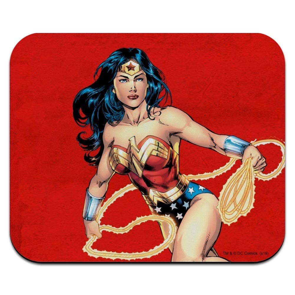 Wonder Woman Low Profile Thin Gaming Mouse Pad - Non-Slip Rubber Base for PC, Laptop, Office & Home Use - Perfect for Gamers, Graphic Designers & Computer Work