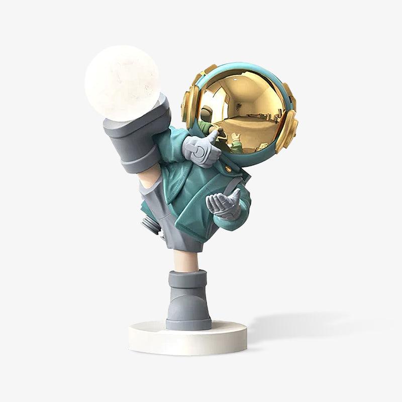Rechargeable LED Floor Lamp with Built-in Battery - Modern Astronaut Design for Living Room, Bedroom, or Office Lighting
