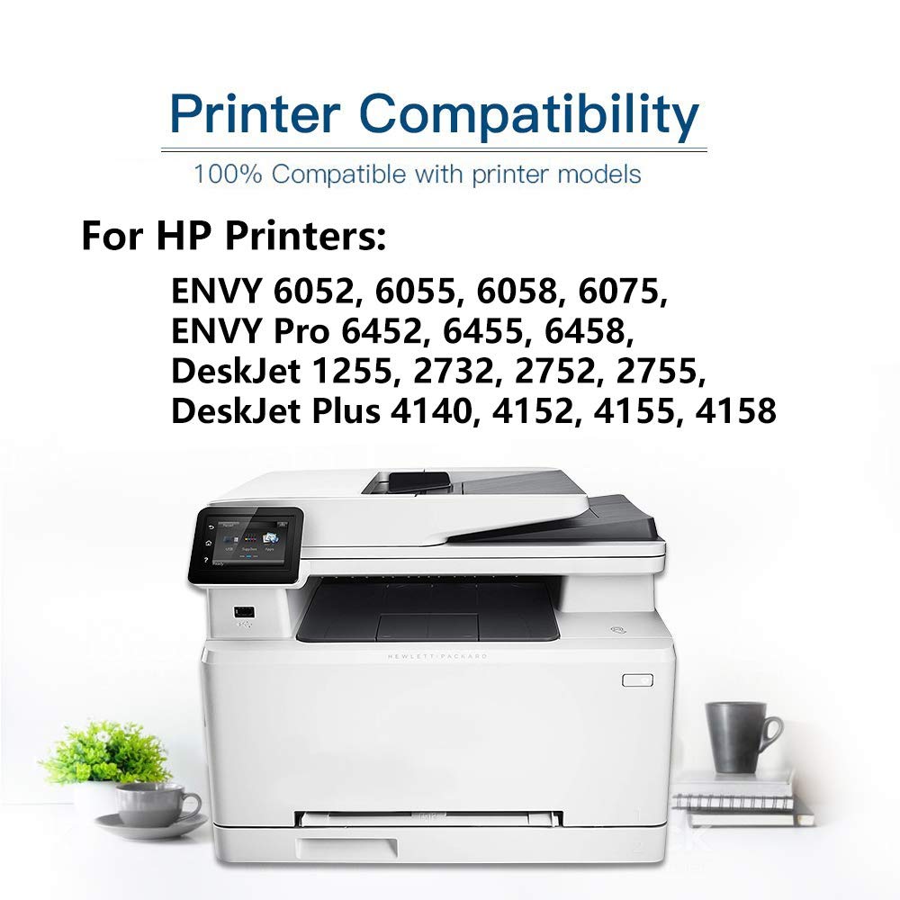 High Yield Remanufactured HP 67XL Black Ink Cartridge (1-Pack) - Compatible with HP Envy 6052/6055/6058/6075 & Pro 6452/6455/6458 Printers - Perfect for Home Office Printing & Document Scanning