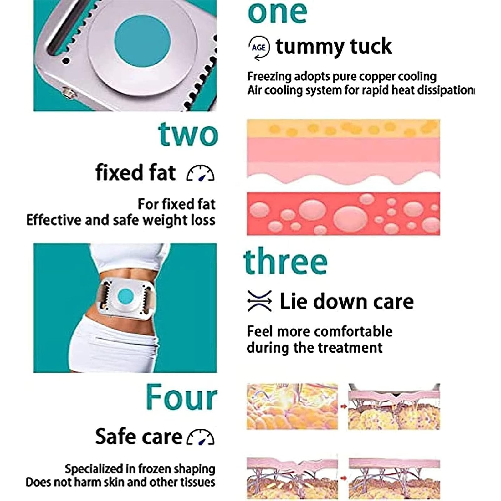Vanenferse Portable Fat Freezing Machine for Cryolipolysis - Non-Invasive Fat Burner & Body Shaping Device for Belly, Arms, Thighs, Calves & Hips - At-Home Slimming & Beauty Treatment for Weight Loss & Body Contouring