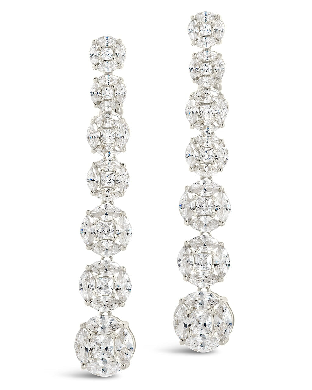 LeAnn CZ Drop Stud Earrings for Women - Sparkling Cubic Zirconia Dangle Earrings - Perfect for Parties, Weddings & Everyday Wear