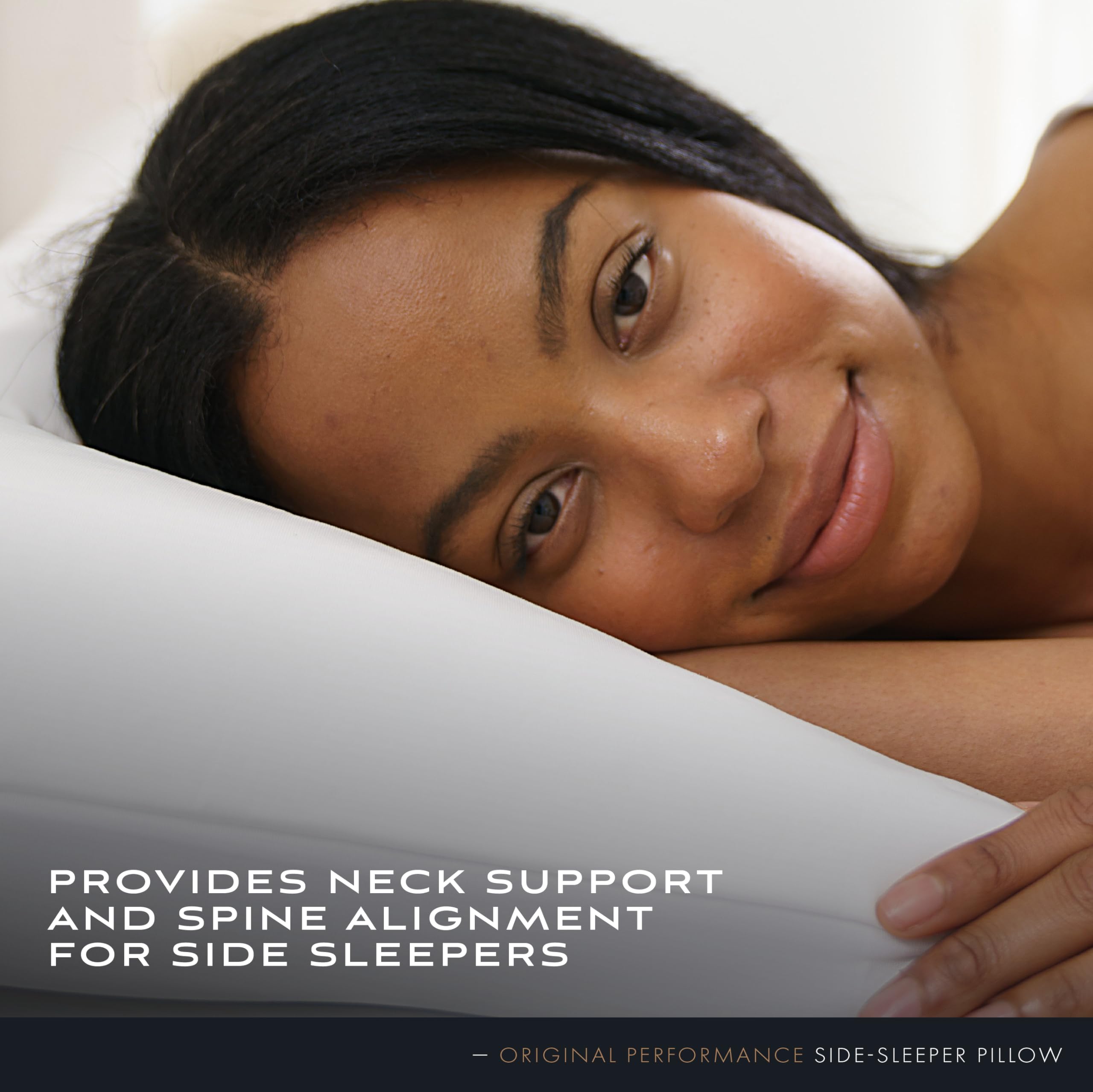 SHEEX Original Performance Down-Alternative Cooling Pillow for Side Sleepers - King Size Supportive Pillow for Hot Sleepers & Neck Pain Relief - Perfect for Bedroom, Guest Room & Travel