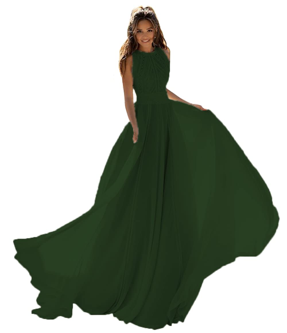 Elegant Backless Halter Formal Gown for Women - Long Bridesmaid & Prom Dress for Weddings, Parties & Special Occasions