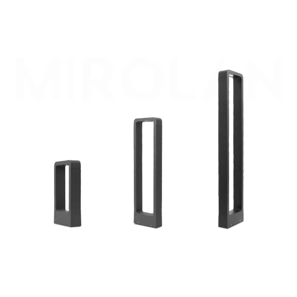 Warm White Rectangle LED Bollard Lights - Outdoor Garden Pathway Lighting for Patio, Driveway, and Landscape