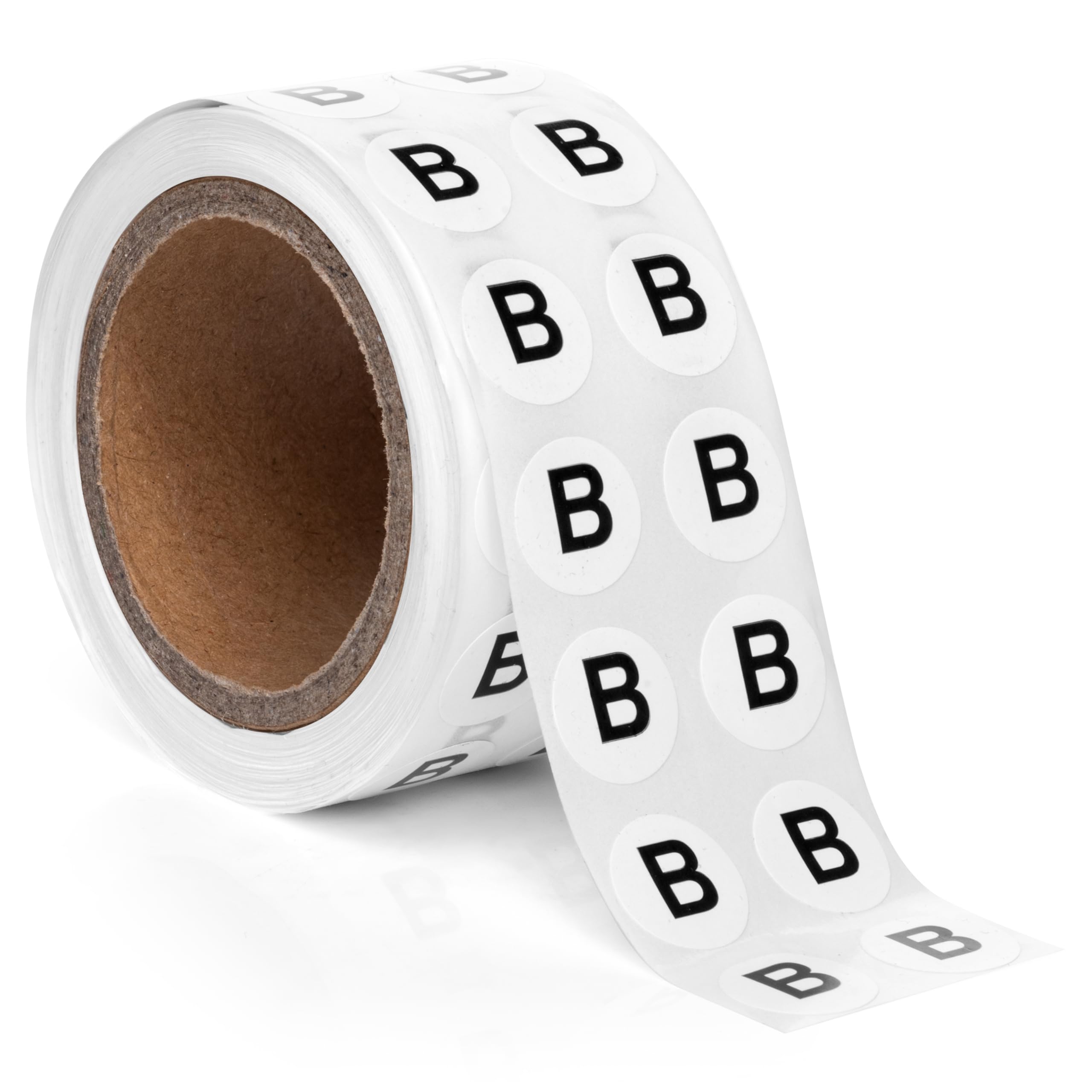 1000pcs Letter B Stickers - 0.5 Inch Small Alphabet Dot Labels for Organization, Inventory, School & Office Supplies - Perfect for Notebooks, Files, Storage Boxes & Classroom Organization (1000 Stickers per Roll)
