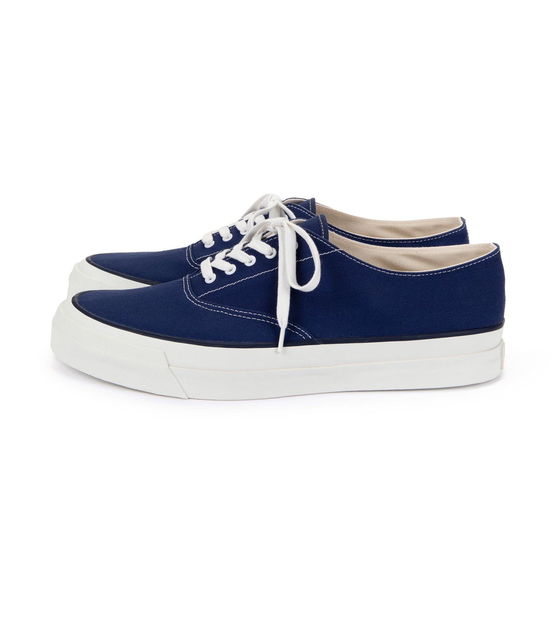 Asahi M014 Canvas Deck Shoes for Men - Comfortable Navy Boat Shoes for Casual Wear & Sailing - Lightweight Non-Slip Boat Deck Sneakers