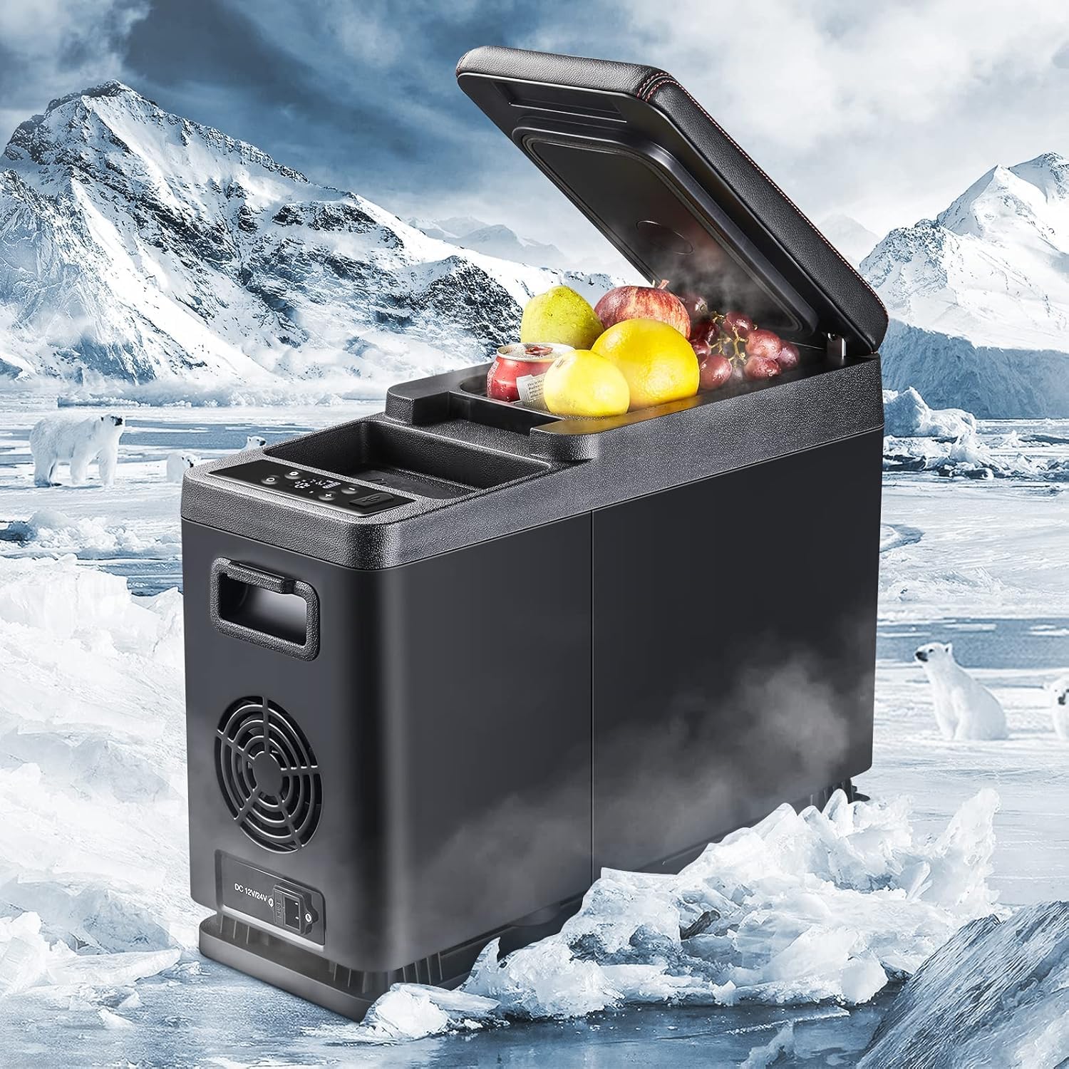 12V Small Car Refrigerator - 9 Quart Portable Mini Fridge for Camping, Trucks & Vehicles | WiFi APP Control (5°F-68°F) | 12/24V DC Electric Cooler for Road Trips, Boats, Vans & SUVs | Perfect for Travel, Picnics & Outdoor Adventures