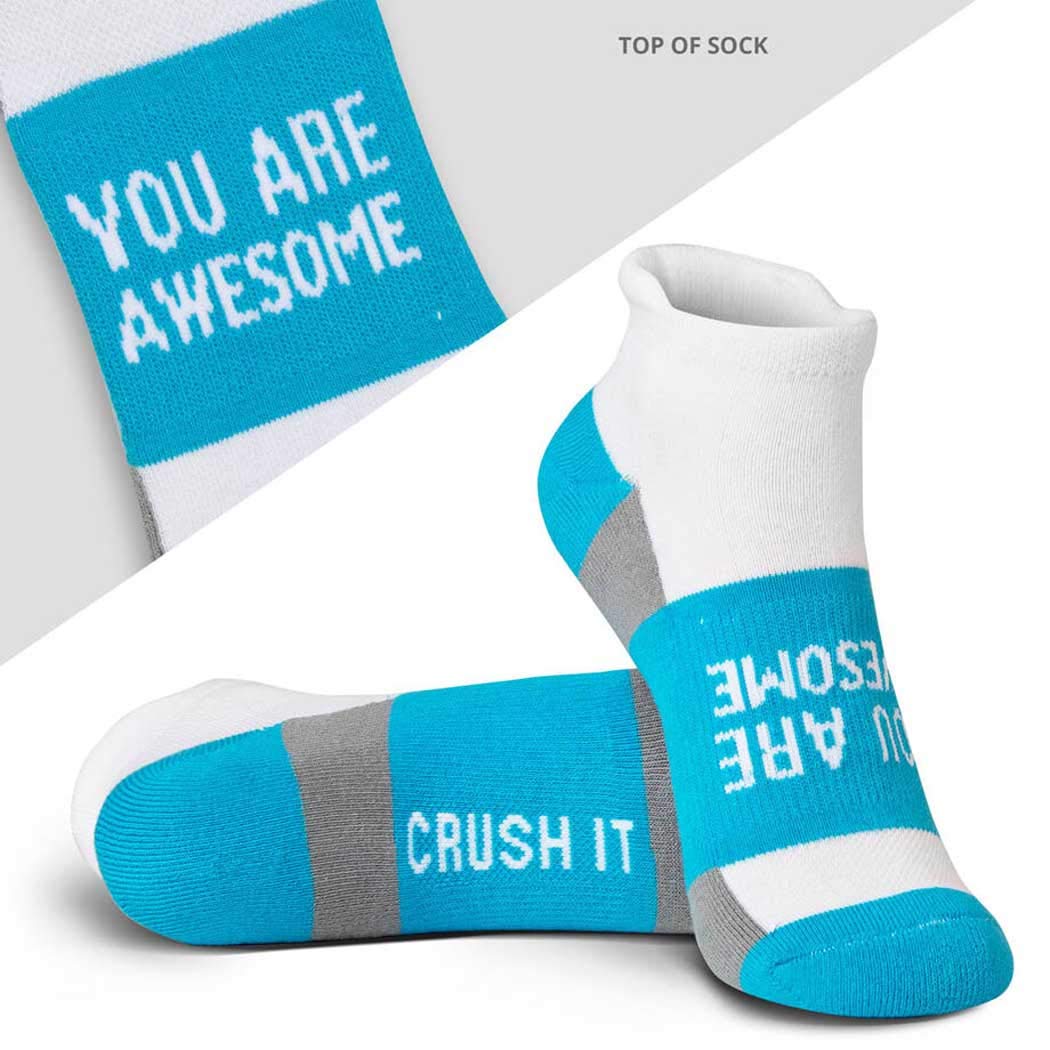 Gone For a Run Inspirational Running Socks for Women - Motivational Ankle Socks with Positive Affirmations - Best Gifts for Runners & Athletes - Perfect for Marathon Training, Gym Workouts & Everyday Wear