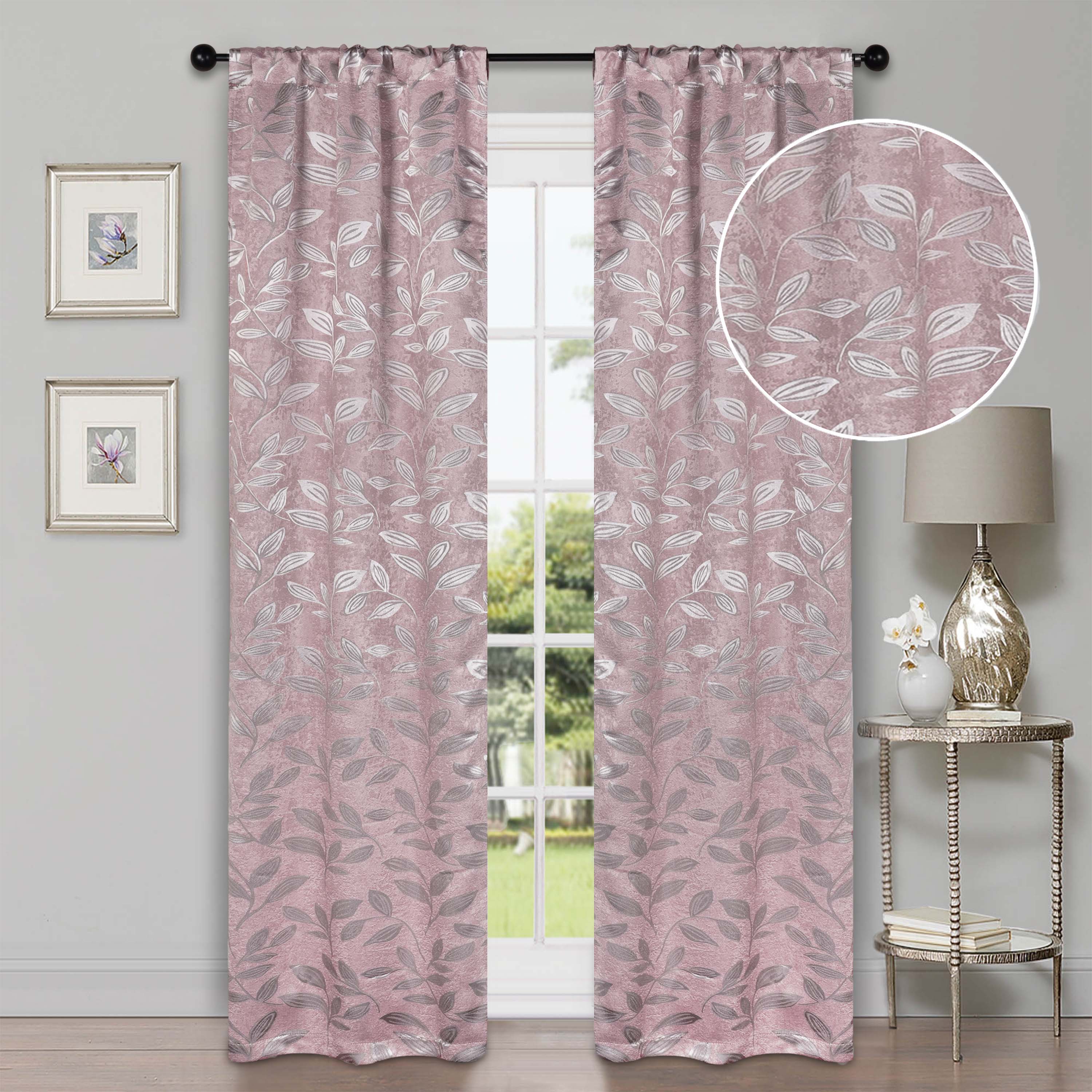 Blackout Curtains with Rod Pocket - Set of 2 Panels for Room Darkening & Privacy - Perfect for Bedrooms, Living Rooms & Home Theater