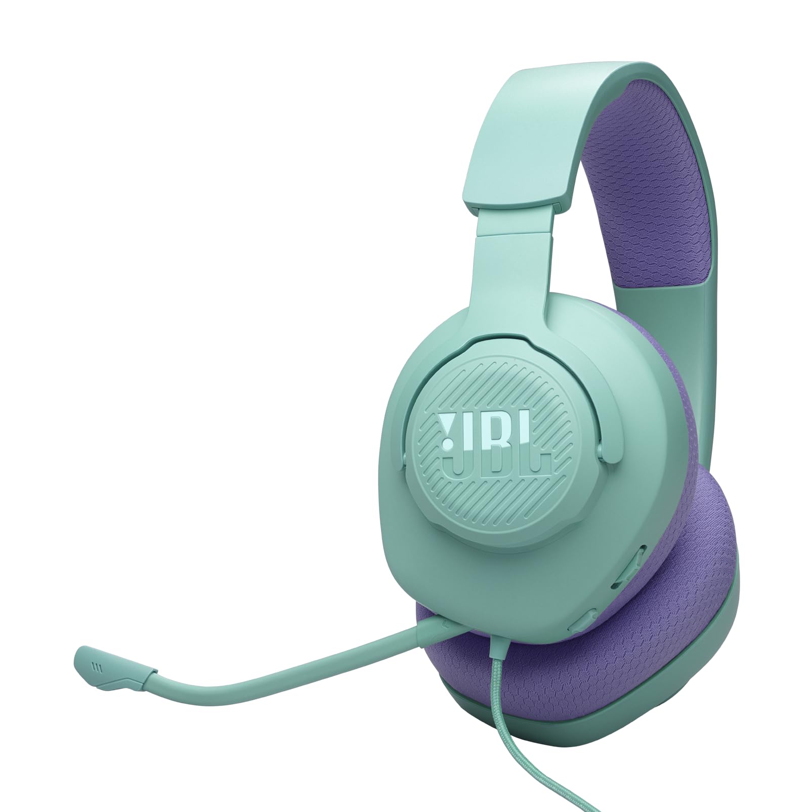 JBL Quantum 100M2 Wired Over-Ear Gaming Headset with QuantumSOUND - Detachable Mic & Multi-Platform 3.5mm Jack (PC, PS4, Xbox, Mobile) for Immersive Gaming & Online Meetings - Cyan
