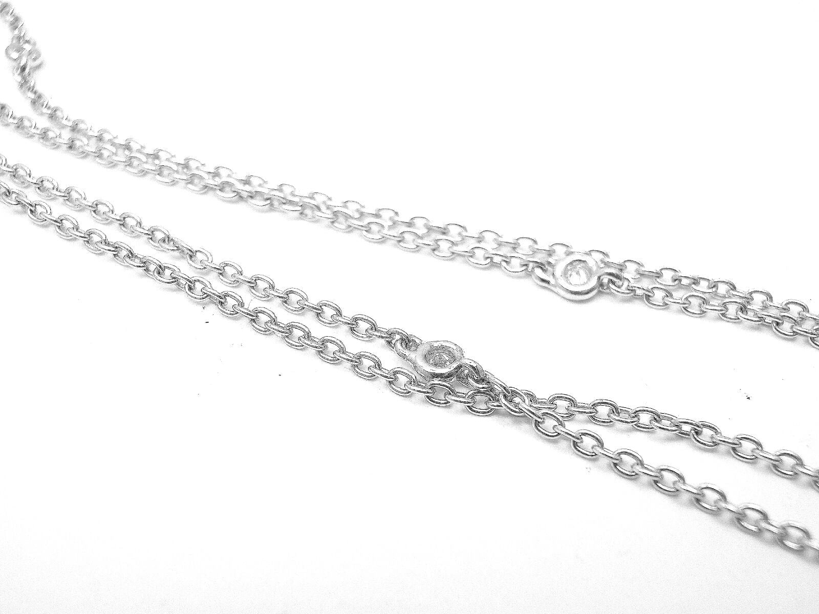 Authentic Damiani 18K White Gold Diamond Drop Cluster Pendant Necklace for Women - Elegant Jewelry Gift for Anniversary, Wedding & Special Occasions