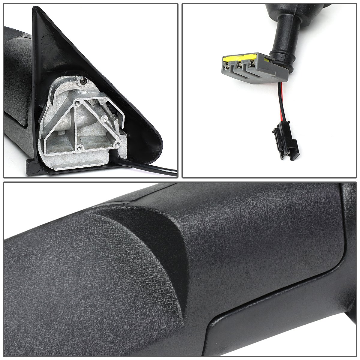 DNA Motoring TWM-023-T999-CH-AM Chrome & Amber LED Towing Mirrors for 1994-1997 Dodge Ram 1500/2500/3500 - Power Adjustable, Enhanced Visibility for Safe Towing & Night Driving